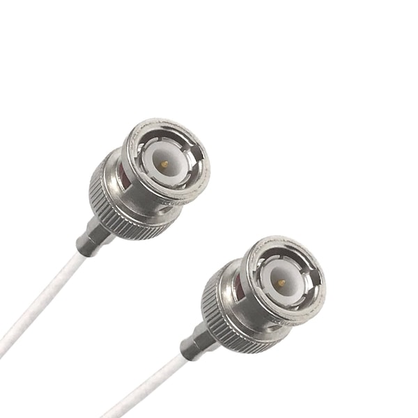 RG188A Coaxial Cable Assembly with BNC M to BNC M Connectors, 50 Ohm Z, 2 ft Length